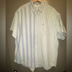 Vtg Guess Georges Marciano striped green white shirt